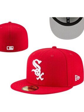 New Era Red Chicago White Sox Fitted Cap with White Logo